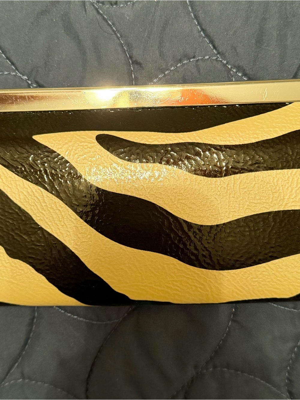 NWOT - Zebra-Print Black and White Evening Clutch